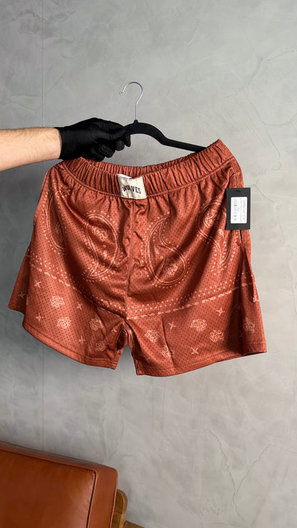 SOUTH WEST PAISLEY PATCH LIAM MESH SHORTS