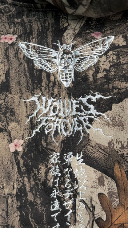 MOTH KANJI IRIS ZIP-UP HOODIE