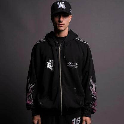 FULL THROTTLE "VINTAGE RIVET CHAMBERS" ZIP HOODIE