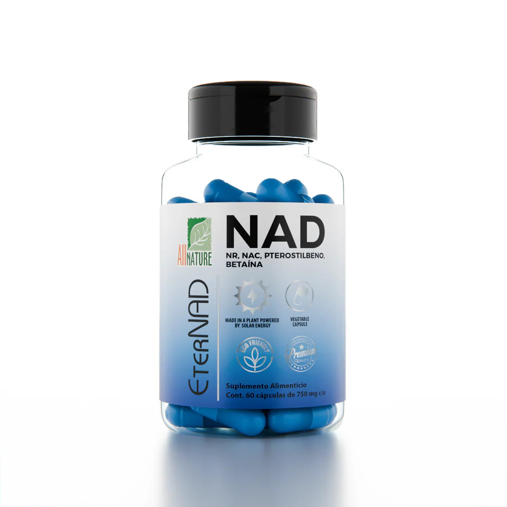 NAD, NAC, NR, PTEROSTILBENO Y BETAÍNA 60 CAPS 750MG