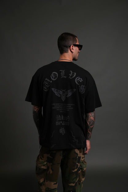 Wolves Never Back Down "Premium" Oversized Tee in Black