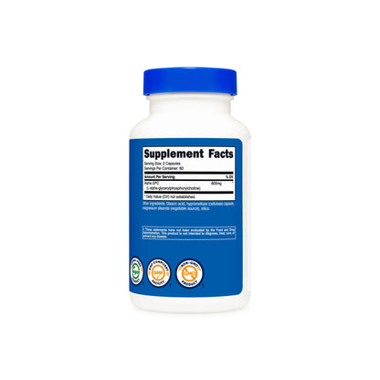 NUTRICOST ALPHA GPC 600MG 60 SERV