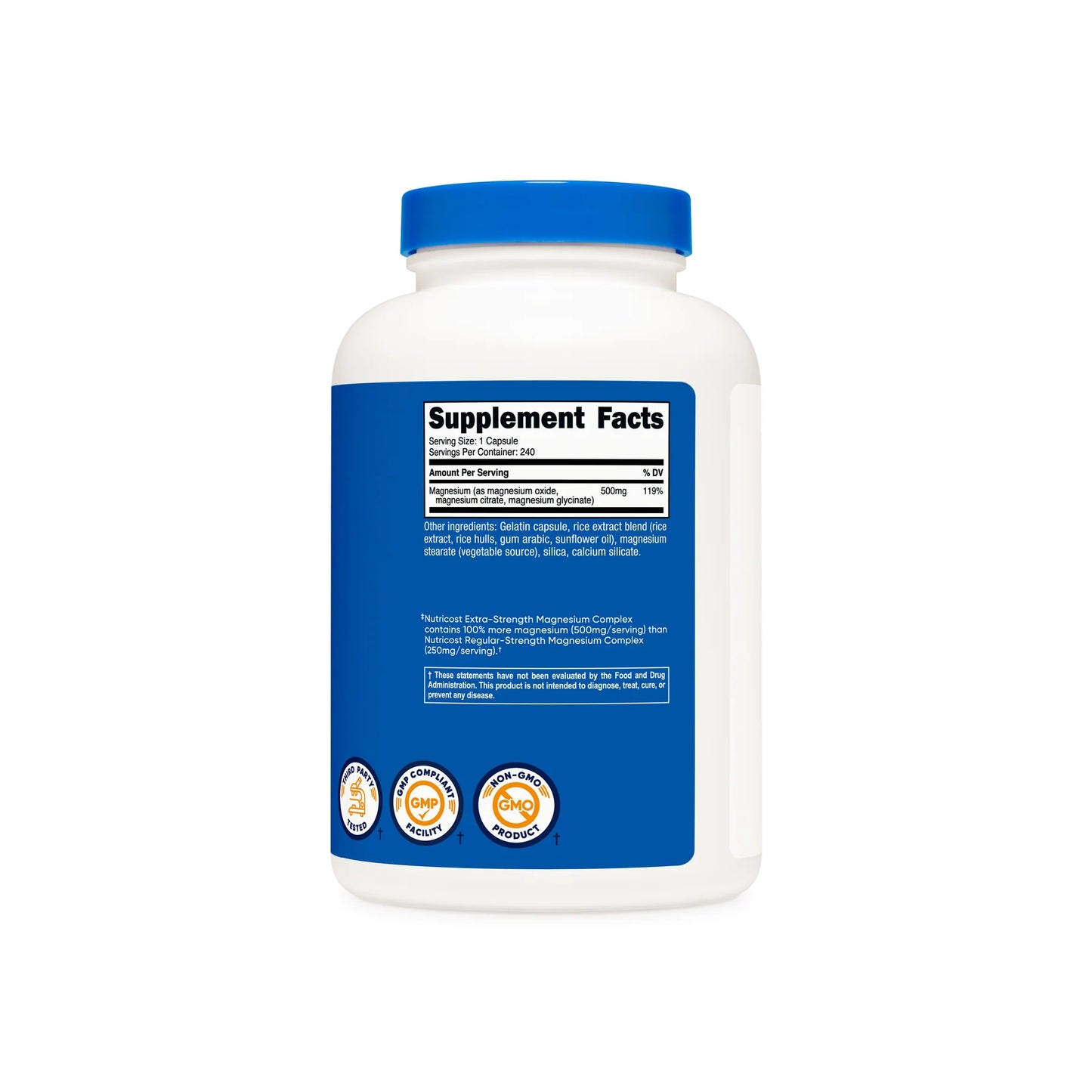 NUTRICOST MAGNESIUM COMPLEX 500MG 240 SERV