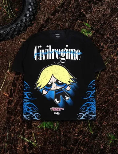 ROWDY POWERPUFF AMERICAN CLASSIC OVERSIZED TEES