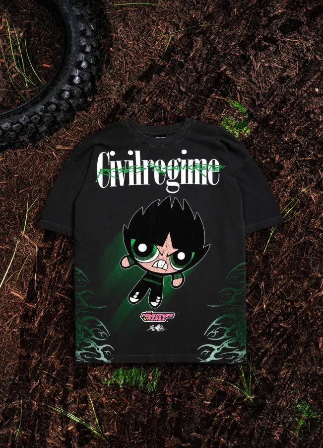 ROWDY POWERPUFF AMERICAN CLASSIC OVERSIZED TEES