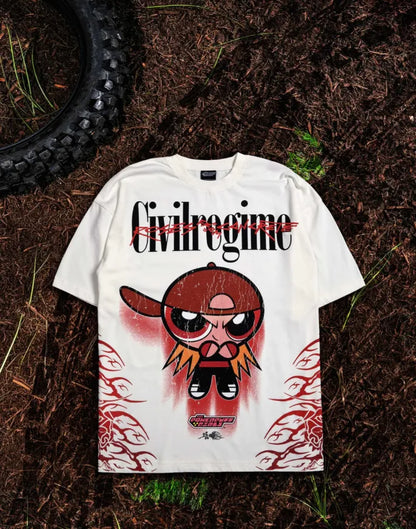 ROWDY POWERPUFF AMERICAN CLASSIC OVERSIZED TEES