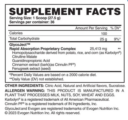 EVO GLYCOJECT SUPER CARB