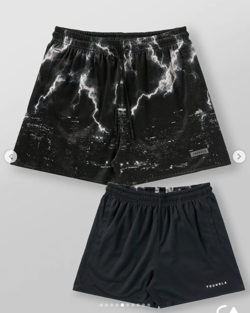 SKULLS & ROSES REVERSIBLE SHORTS #1111