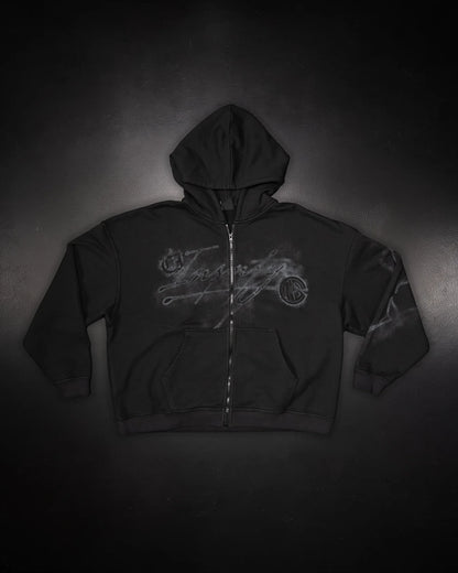 SMOKE ZIP UP HOODIE