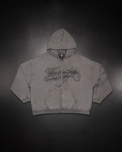 SMOKE ZIP UP HOODIE