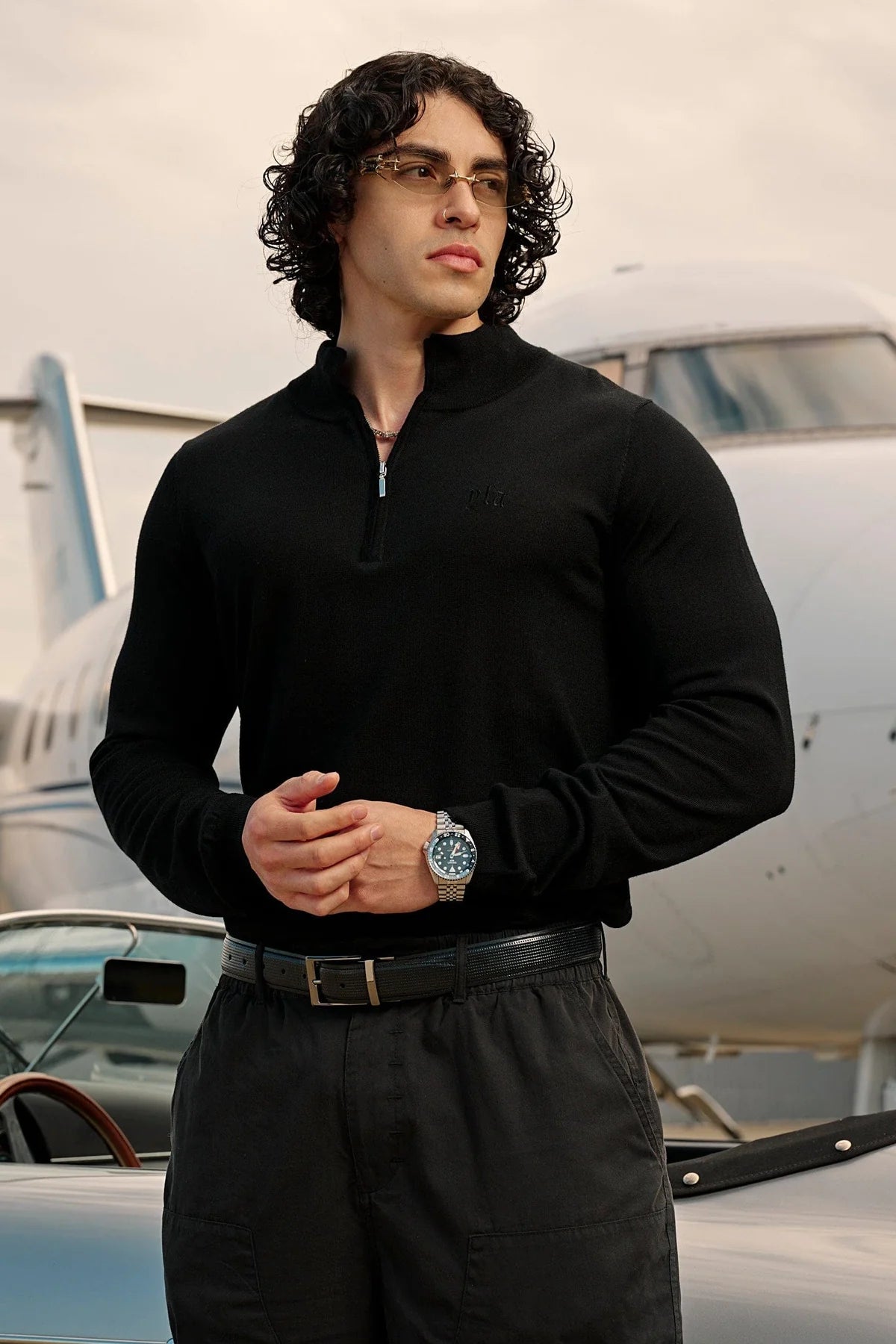 MONACO WOOL QUARTER-ZIP SWEATERS #8048