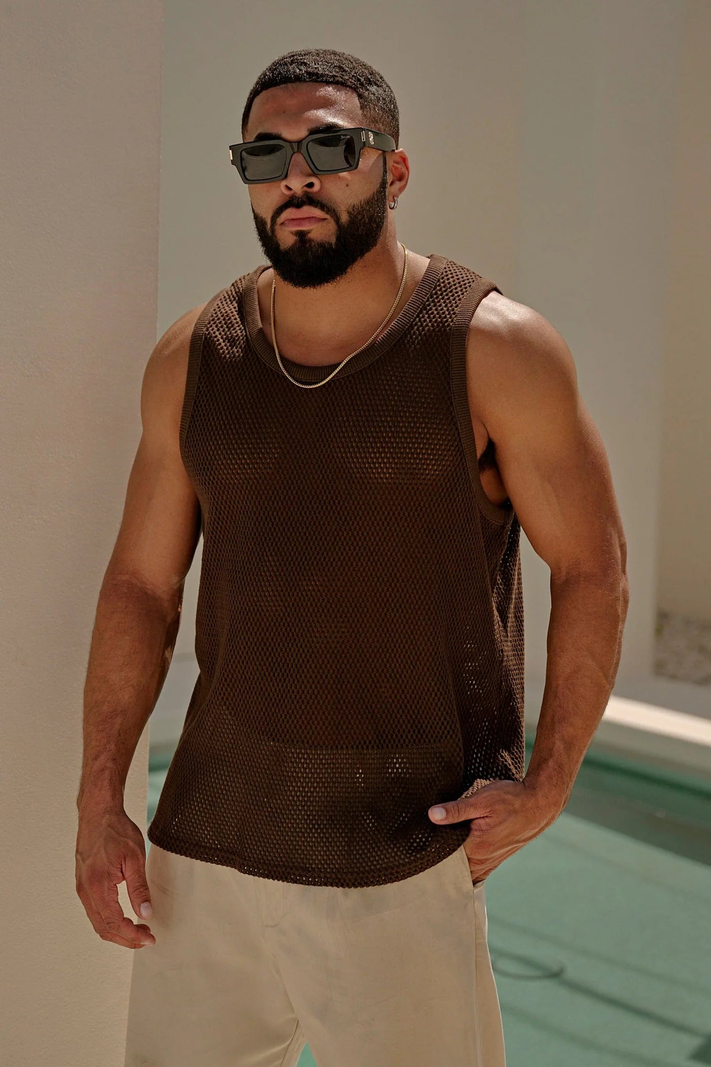 COTTON MESH TANKS #3024