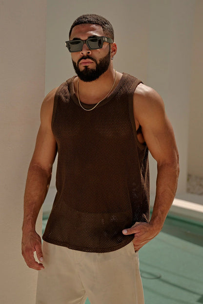 COTTON MESH TANKS #3024