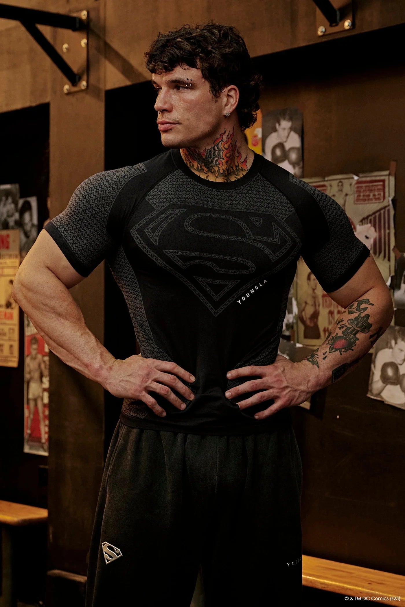 SUPERMAN COMPRESSION TEES #4117