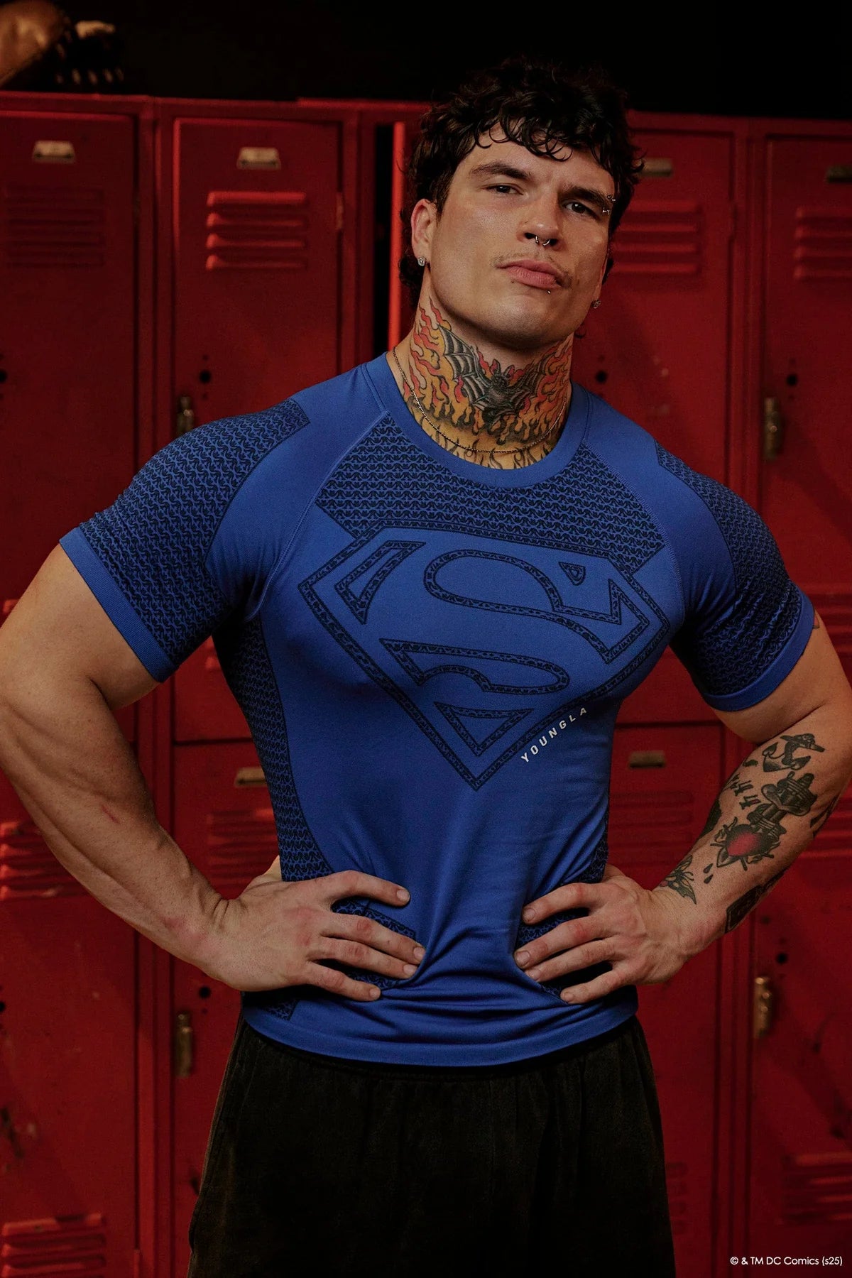SUPERMAN COMPRESSION TEES #4117