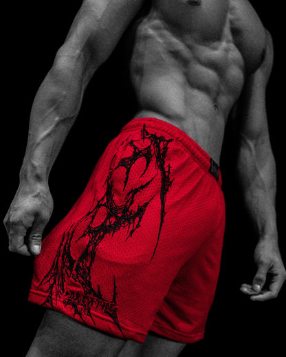 ECLIPSE EMBROIDERY BODYBUILDING MESH SHORTS (AUG)