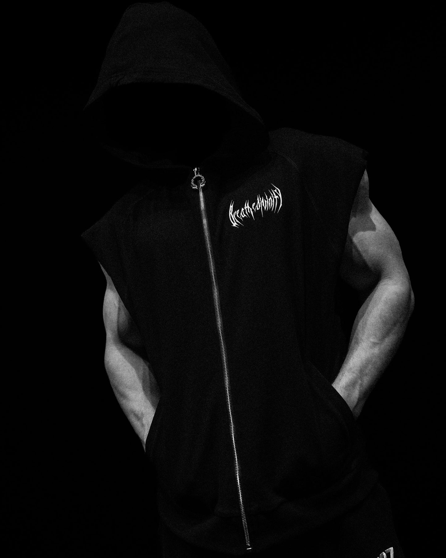 VENOM CUTOFF ZIP-UP HOODIE