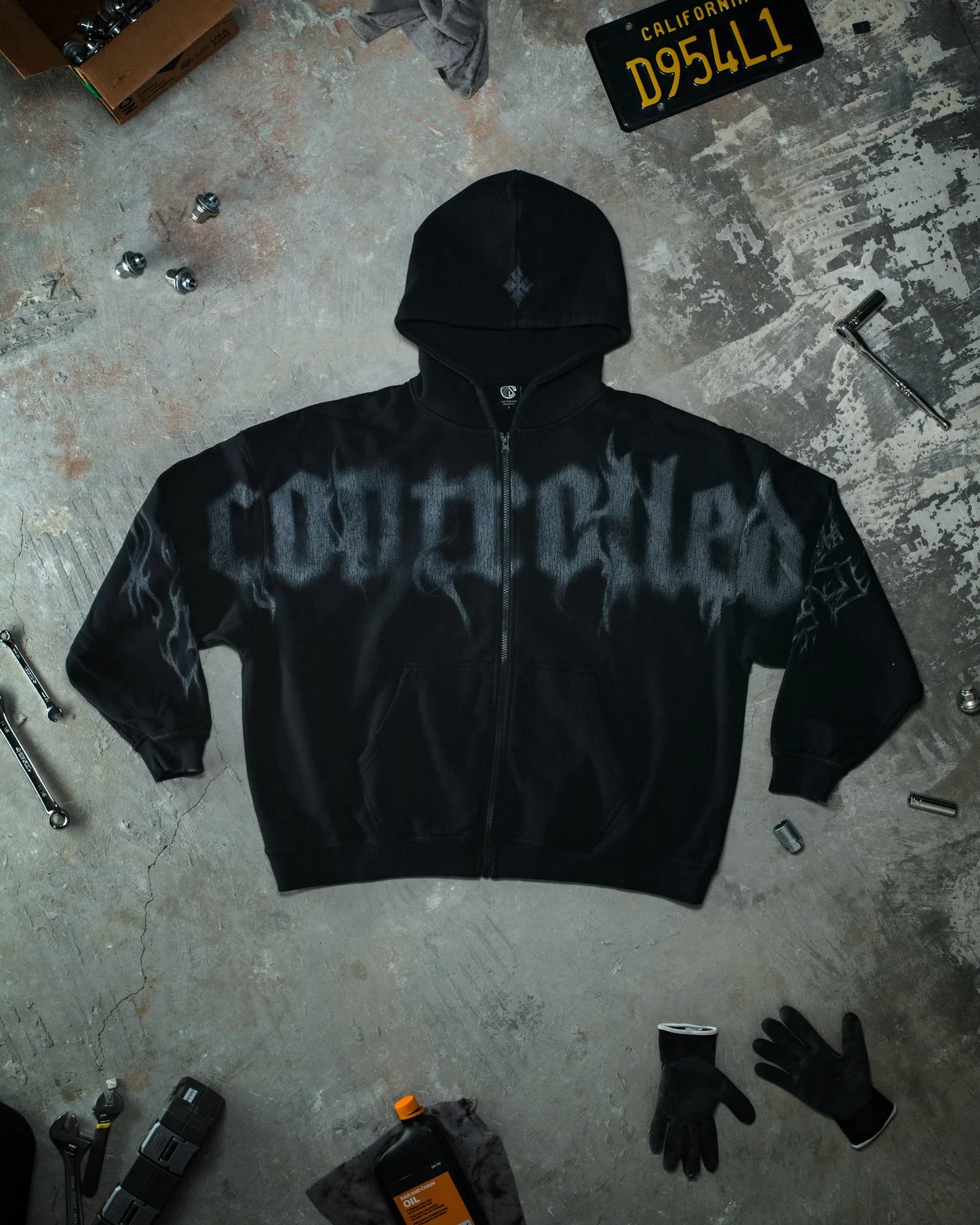 GHOST ZIP-UP HOODIE
