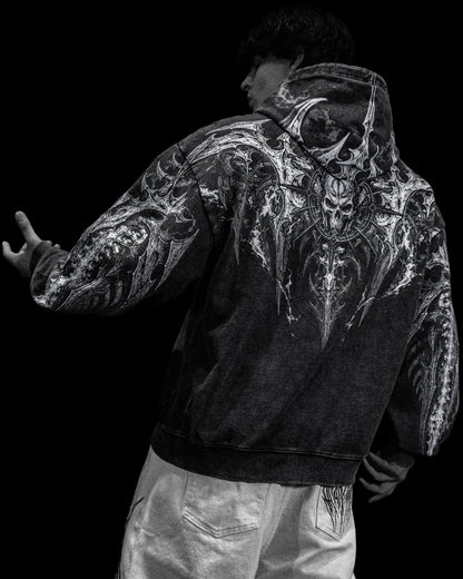 DEATH SLAYER OVERSIZED ZIP-UP HOODIE