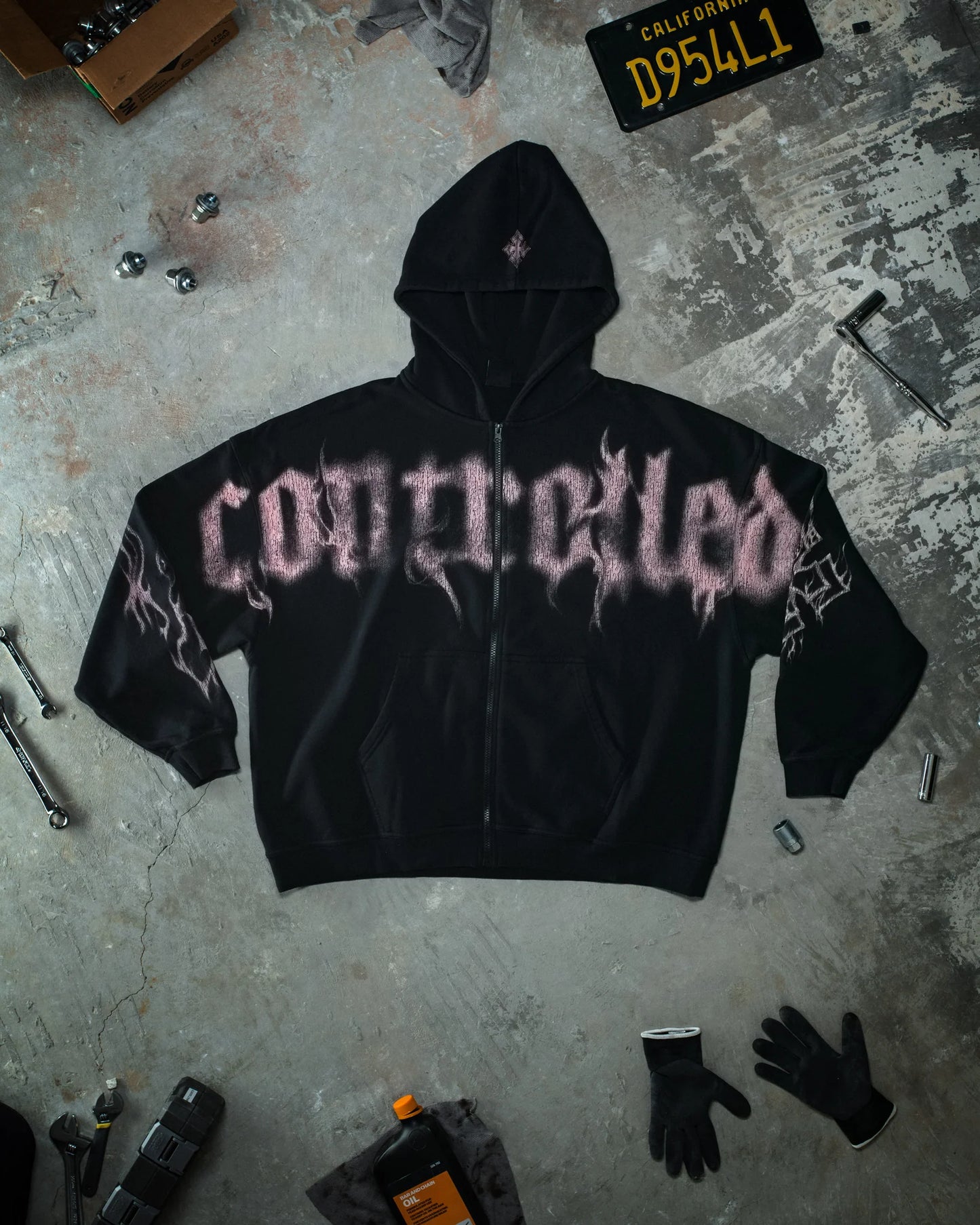 GHOST ZIP-UP HOODIE