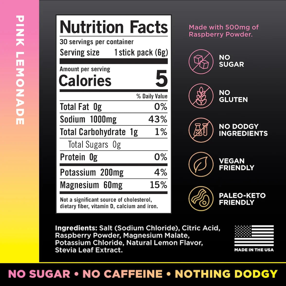 LMNT ZERO-SUGAR ELECTROLYTES 30 SERV