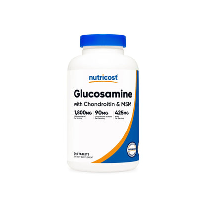 NUTRICOST GLUCOSAMINE + CHONDROITIN + MSM 240 TABS