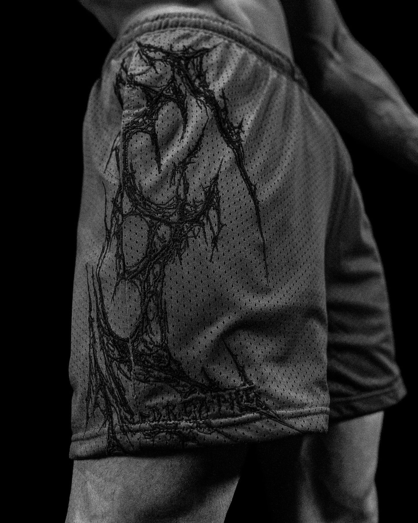 ECLIPSE EMBROIDERY BODYBUILDING MESH SHORTS (AUG)