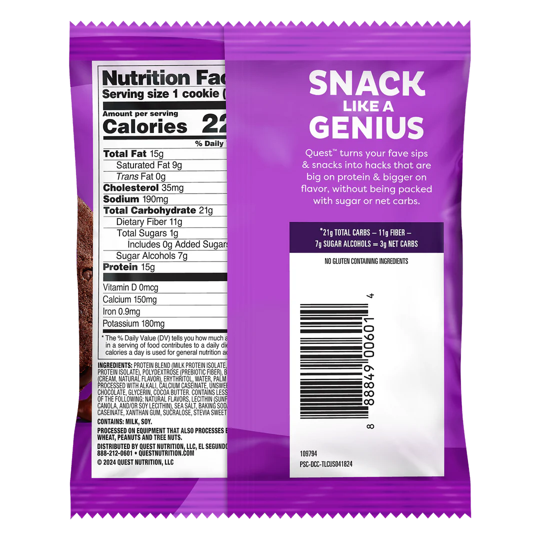 QUEST PROTEIN CHEWY COOKIES 4 PACK