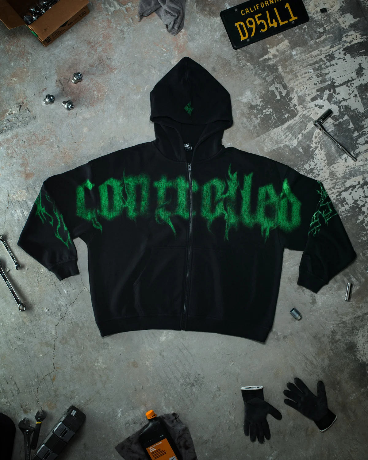 GHOST ZIP-UP HOODIE