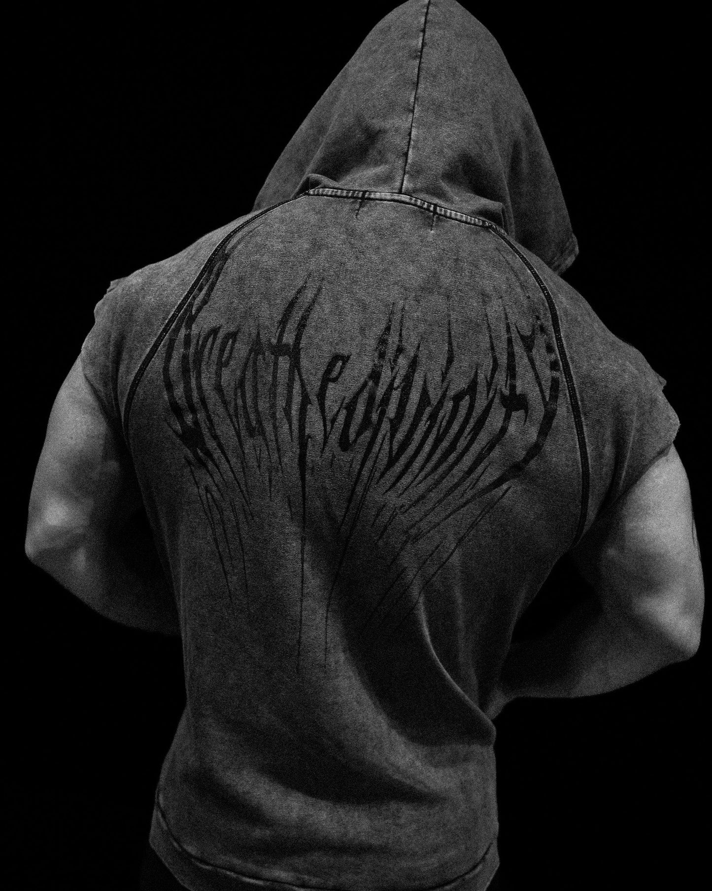 VENOM CUTOFF ZIP-UP HOODIE