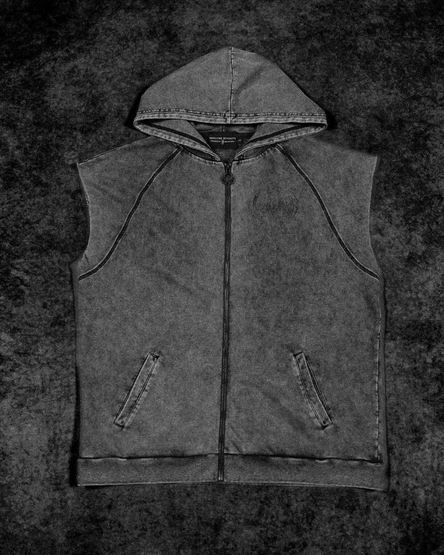 VENOM CUTOFF ZIP-UP HOODIE