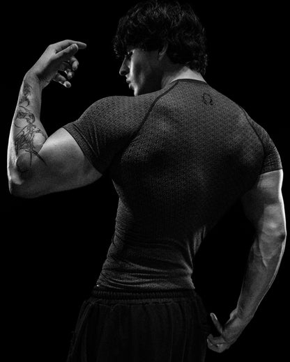 DOOM TECH™ ARMORED VENOM TEXTURE SHORT SLEEVE COMPRESSION (AUG)